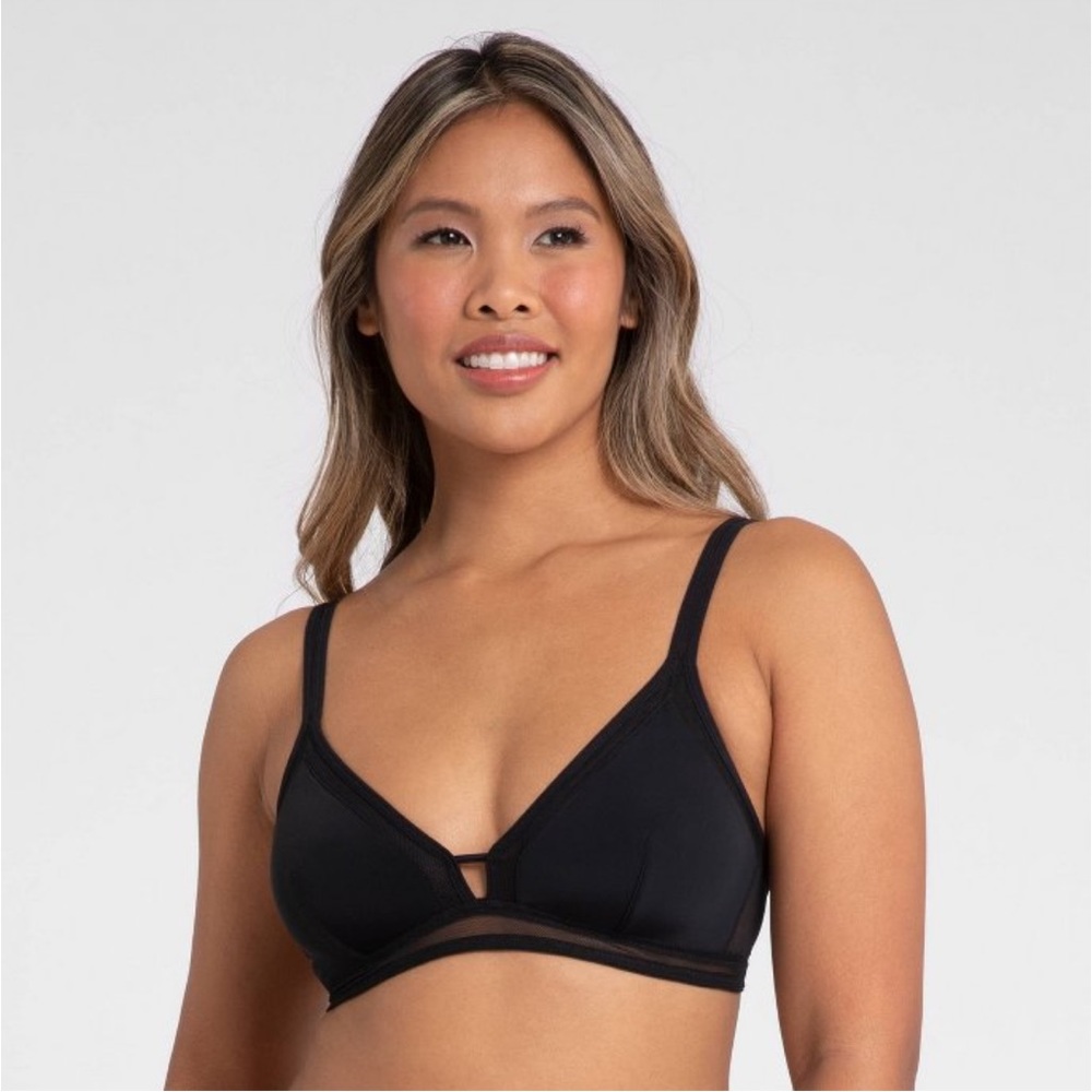 All.You.LIVELY Women's Mesh Trim
Bralette - Jet Black M
